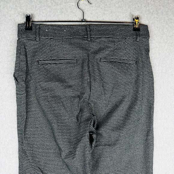 Loft Womans Sz 10 Curvy Fit Dress Pants Black Pockets Houndstooth Slacks Career - Picture 7 of 8